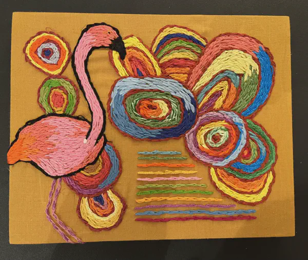Circles with Flamingo