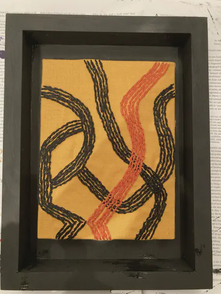 Gold Black and Red