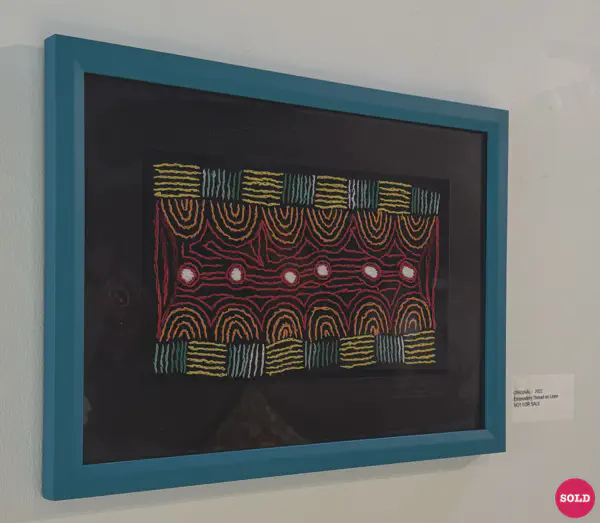 Original<br/>
Dimensions: 14 X 16<br/>
Media: Embroidery on Linen<br/>
Price: $350<br/>
SOLD<br/>
Date Created: 2025