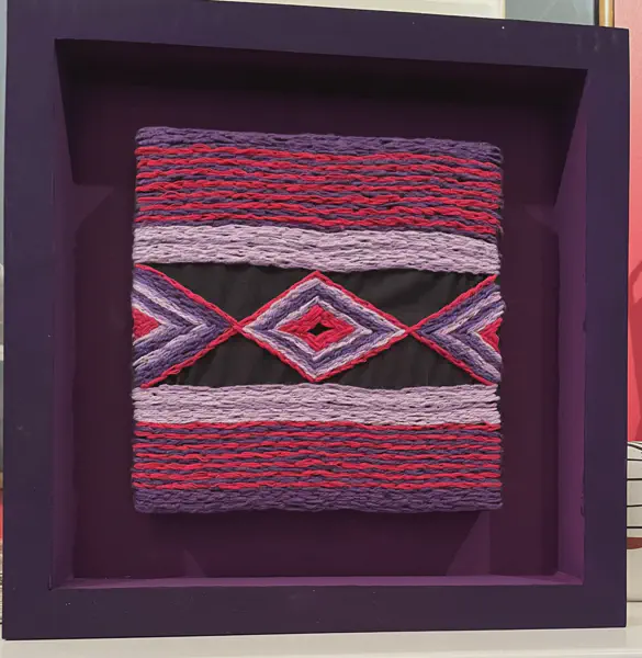 Red and Purple with Diamonds